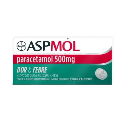 ASPMOL 500MG 20 COMPRIMIDOS PARACETAMOL