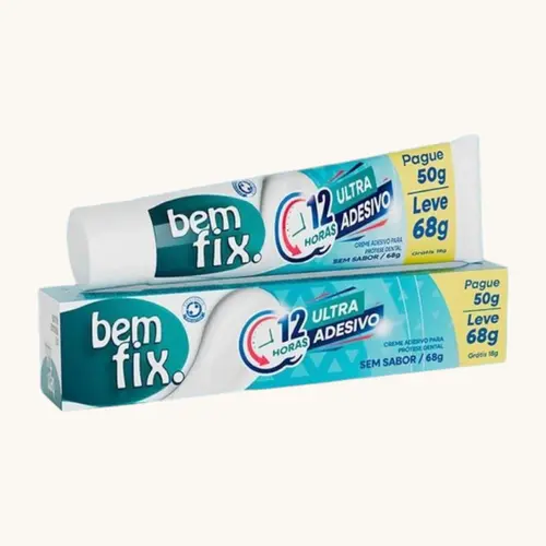 CREME BEM FIX FIXADOR DE PROTESE DENTARIA SEM SABOR 68GR