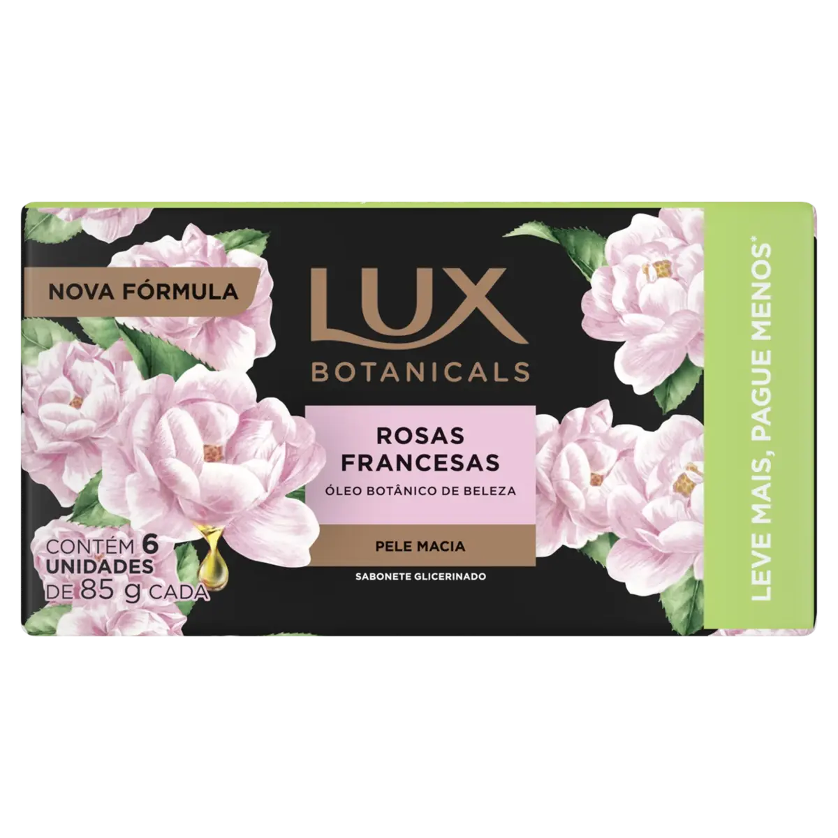 SABONETE LUX BOTANICALS ROSAS FRANCESAS 85GR 6 UNIDADES