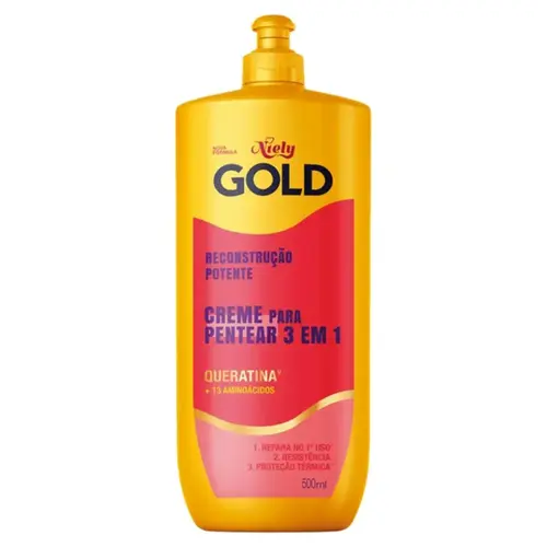 CREME DE PENTEAR NIELY GOLD RECONSTRUCAO POTENTE 500ML