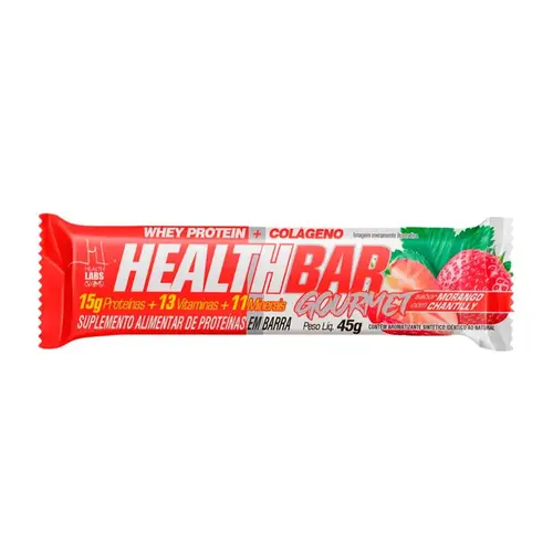 HEALTH BAR GOURMET MORANGO 15GR HEALTH LABS