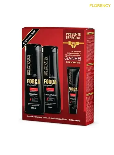 BIO EXTRATUS FORCA PIMENTA KIT SHAMPOO + CONDICIONADOR 350ML +MASC 90GR GRTS