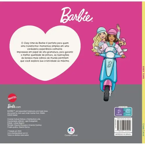 LIVRO BARBIE FLEX COZY TIME COM BRINDE