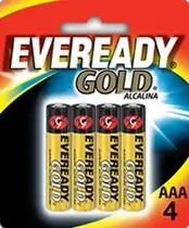 PILHA EVEREADY ALCALINA GOLD PALITO AAA 4UN
