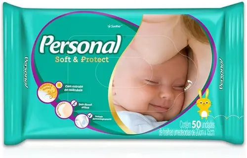 TOALHA UMEDECIDA PERSONAL SOFT E PROTECT 50UN