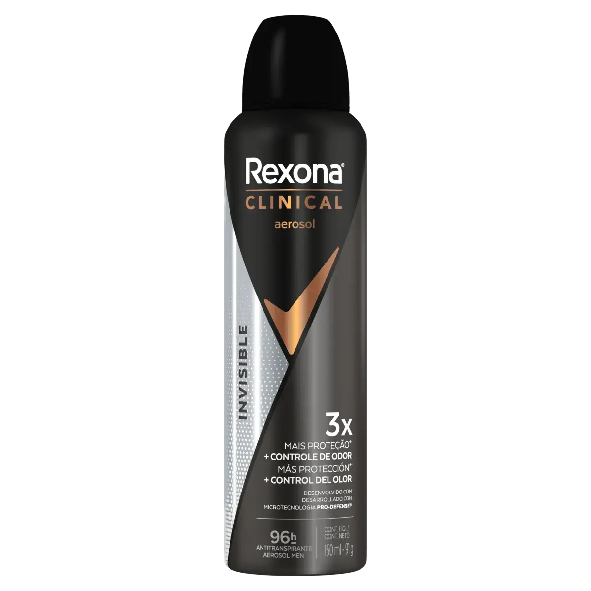 DESODORANTE REXONA CLINICAL INVISIBLE AEROSSOL 150ML