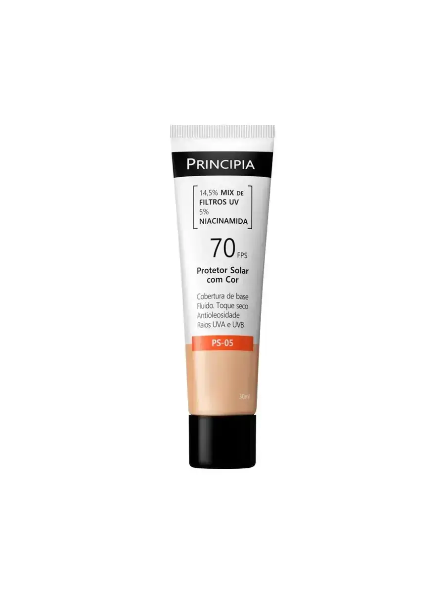 PROTETOR SOLAR FACIAL PRINCIPIA PS-05 FPS70 COR 1.0 30ML