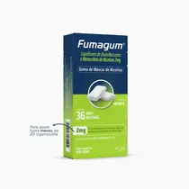 FUMAGUM 2MG 36 GOMAS MASTIGAVEIS SABOR MENTA