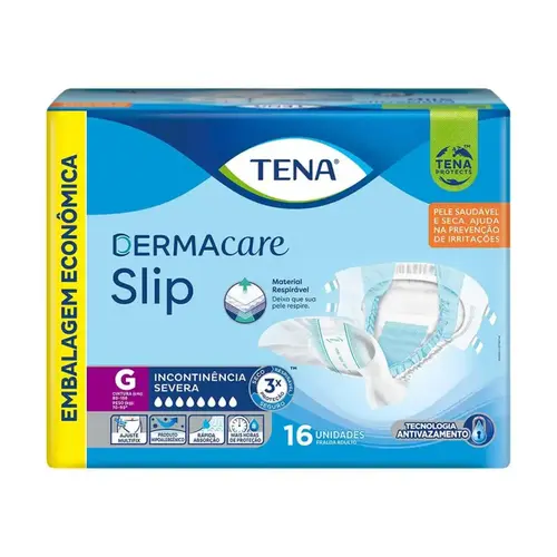 FRALDA TENA DERMACARE SLIP GERIATRICA G 16UN