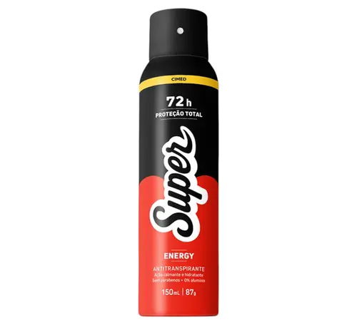 DESODORANTE SUPER ENERGY 72 HORAS AEROSOL 150ML