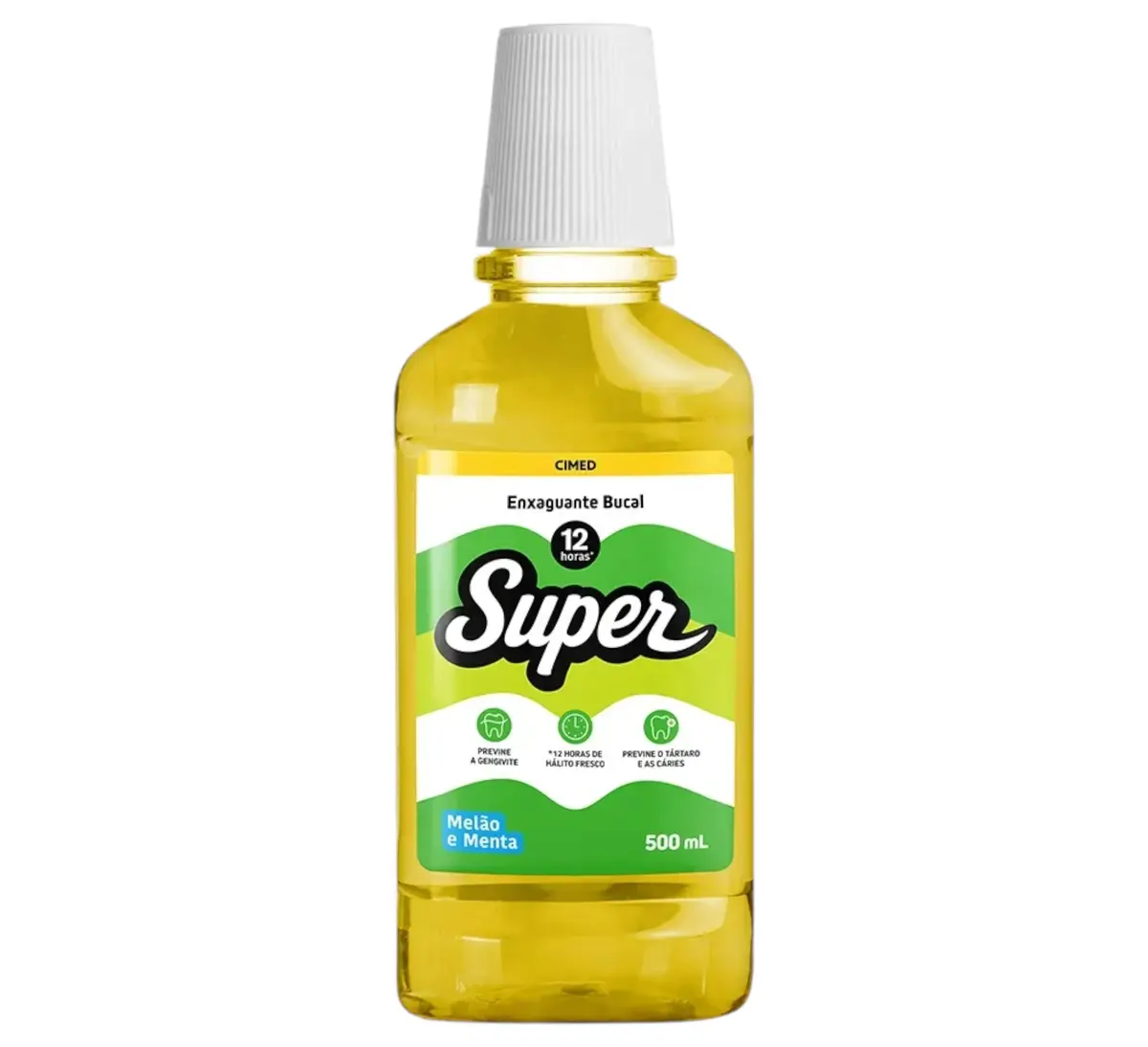 SOLUCAO BUCAL SUPER 12 HORAS MELAO E MENTA 500ML