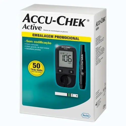 KIT ACCU-CHEK ACTIVE 50 TIRAS + LANCETADOR