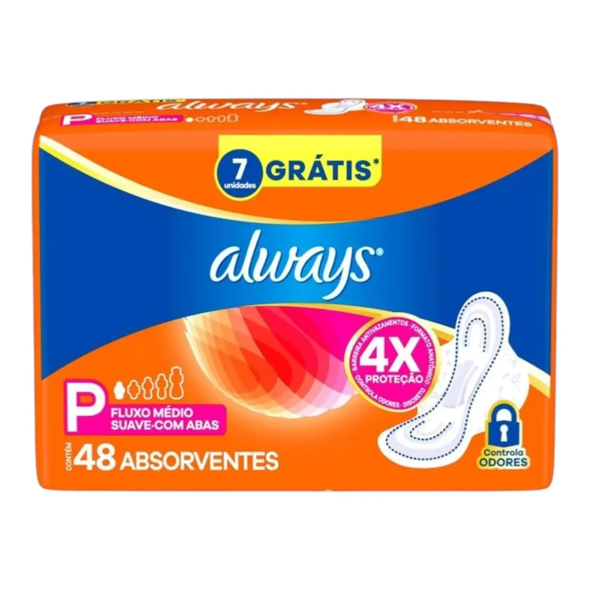 ABSORVENTE ALWAYS PROTECAO TOTAL SUAVE 48 UNIDADES
