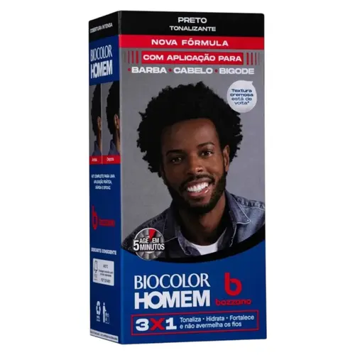 TONALIZANTE BIOCOLOR HOMEM BOZZANO PRETO