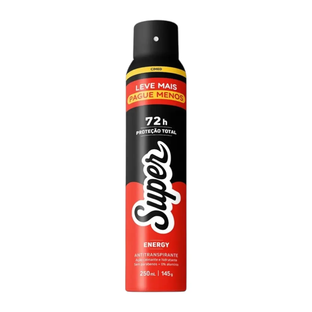 DESODORANTE SUPER ENERGY 72 HORAS AEROSOL 250ML