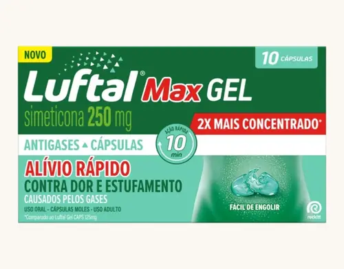 LUFTAL MAX GEL 250MG 10 CAPSULAS