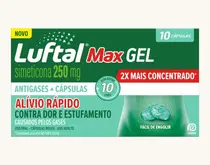 LUFTAL MAX GEL 250MG 10 CAPSULAS