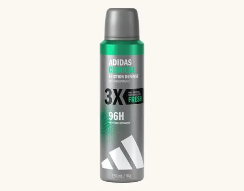 DESODORANTE ADIDAS CLINICAL FRICTION DEFENSE FRESH 96 HORAS MASCULINO AEROSOL 150ML