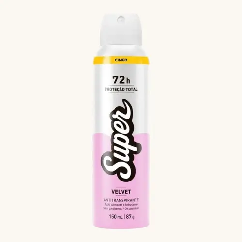 DESODORANTE SUPER VELVET FEMININO 72 HORAS AEROSOL 150ML