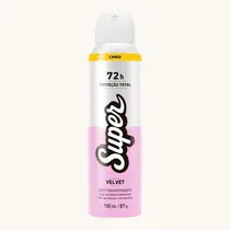 DESODORANTE SUPER VELVET FEMININO 72 HORAS AEROSOL 150ML