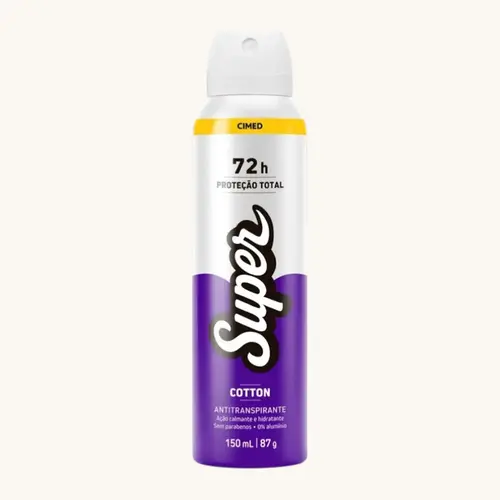 DESODORANTE SUPER COTTON FEMININO 72 HORAS AEROSOL 150ML