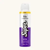 DESODORANTE SUPER COTTON FEMININO 72 HORAS AEROSOL 150ML