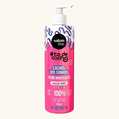 CREME MODELADOR SALON LINE CACHOS DOS SONHOS FIXACAO FORTE 500ML