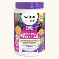 CREME DE PENTEAR SALON LINE CACHINHOS BRILHANTES UVA KIDS 1KG