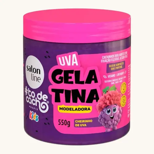 GELATINA SALON LINE TO DE CACHO KIDS CHEIRINHO DE UVA  550GR