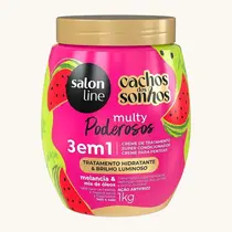 CREME DE TRATAMENTO SALON LINE 3 EM 1 MULTY PODEROSOS MELANCIA 1KG
