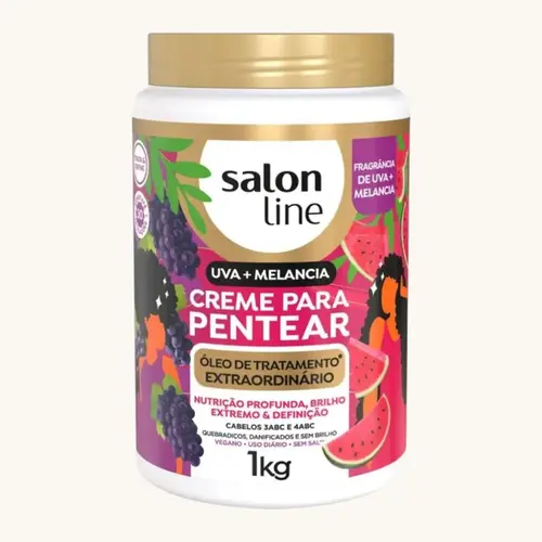 CREME DE PENTEAR SALON LINE OLEO EXTRAORDINARIO UVA + MELANCIA KIDS 1KG