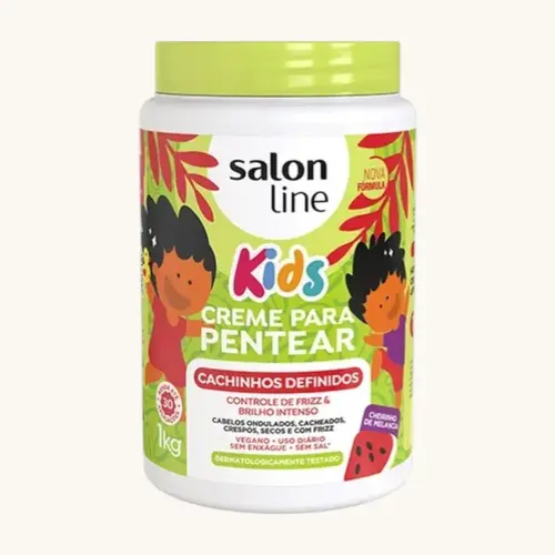 CREME DE PENTEAR SALON LINE CACHINHOS DEFINIDOS MELANCIA KIDS 1KG
