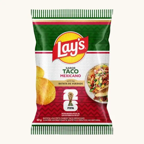 SALGADINHO LAYS COPA TACO MEXICANO 62GR