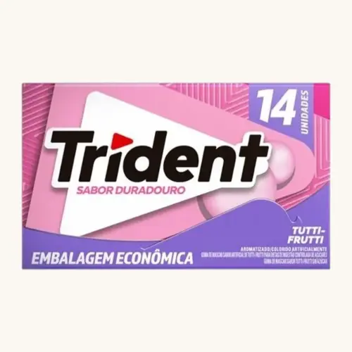CHICLETE TRIDENT TUTTI FRUTTI 14UN