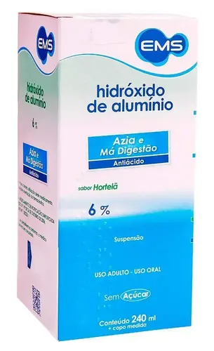 HIDROXIDO DE ALUMINIO 61,5MG 240ML HORTELA GENERICO EMS HIDROXIDO DE ALUMINIO