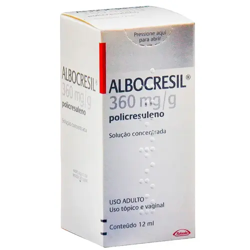 ALBOCRESIL 360MG/G SOLUCAO DERMATOLOGICA 12ML POLICRESULENO