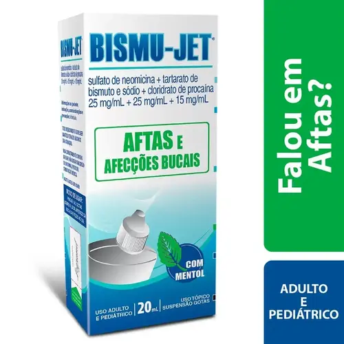 BISMU-JET 25MG+25MG+15MG/ML GOTAS 20ML NEOMICINA SULFATO + ASSOCIACAO