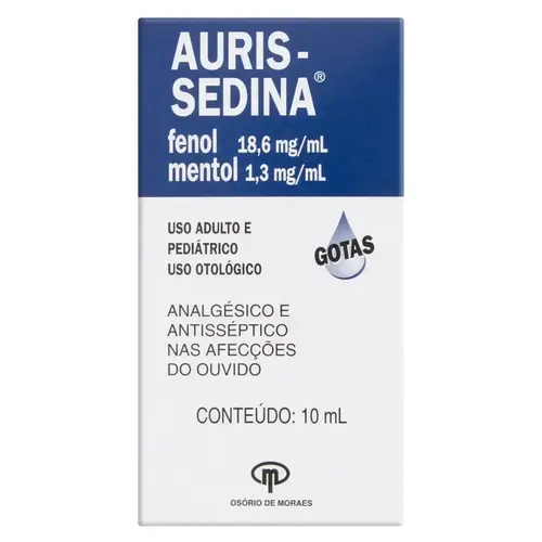 AURIS-SEDINA 18,6MG+1,3MG/ML 10ML OTOLOGICO FENOL + MENTOL