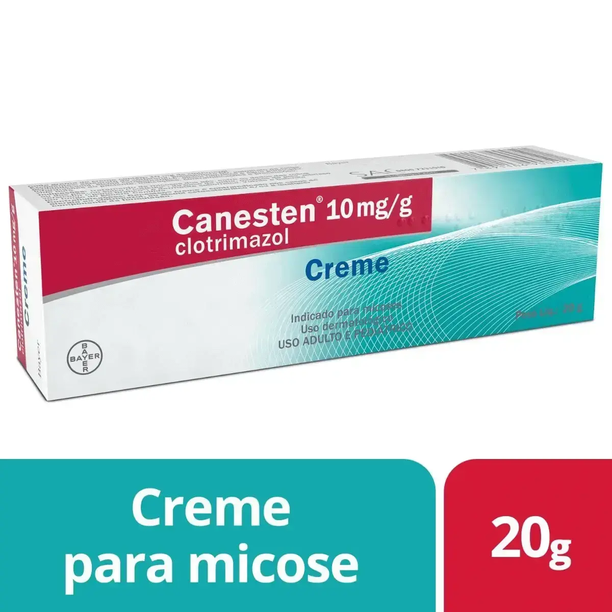 CANESTEN 10MG/G CREME DERMATOLOGICO 20GR CLOTRIMAZOL