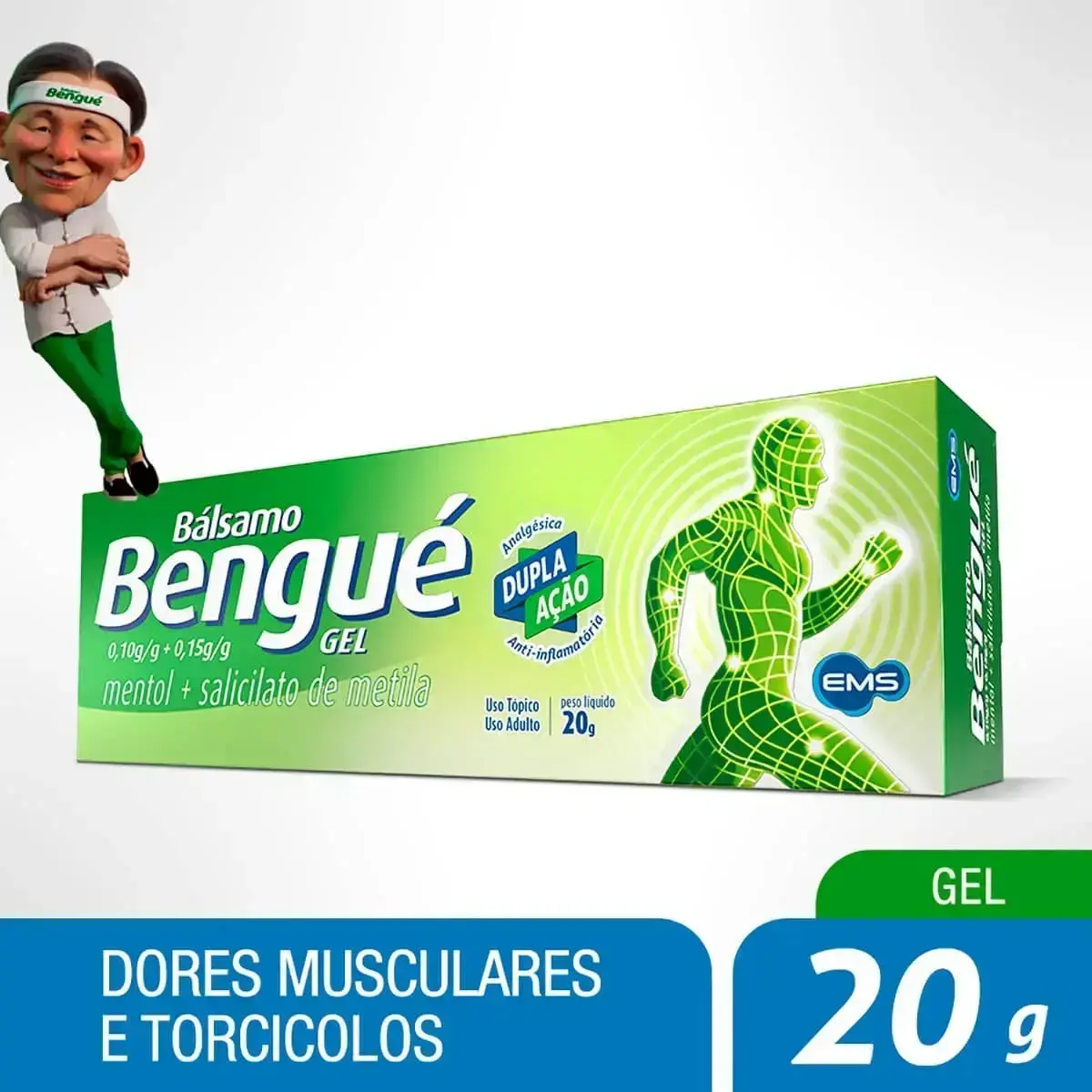 BALSAMO BENGUE GEL 20GR SALICILATO DE METILA + CANFORA + MENTOL