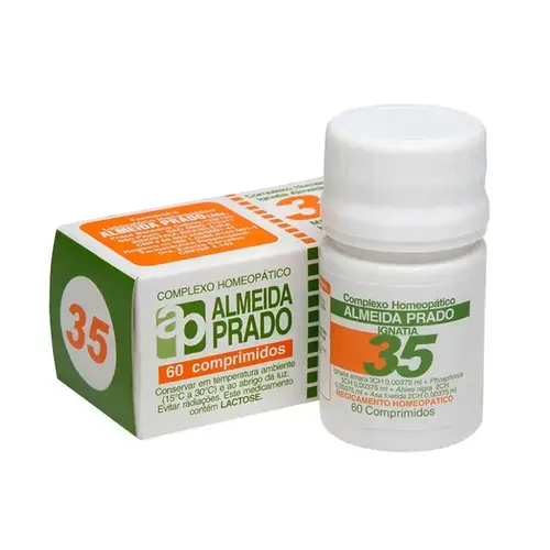 COMPLEMENTO HOMEOPATICO ALMEIDA PRADO NUMERO 35 60 COMPRIMIDOS NERVOSISMO