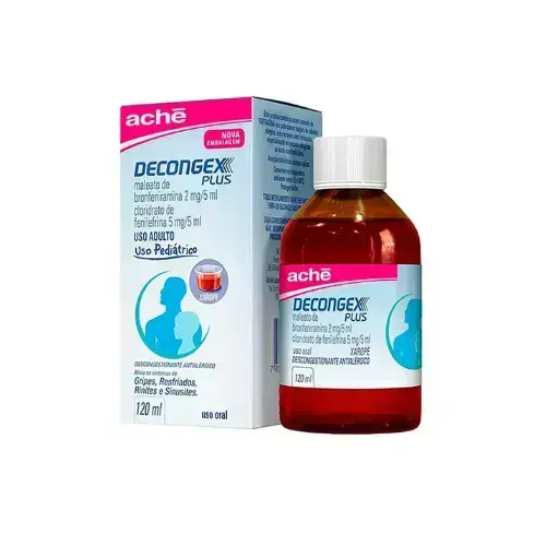 DECONGEX PLUS 0,4+1MG/ML XAROPE 120ML BRONFENIRAMINA  + FENILEFRINA