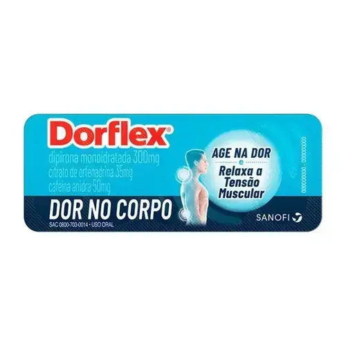 DORFLEX 10 COMPRIMIDOS ORFENADRINA CITRATO + DIPIRONA + CAFEINA