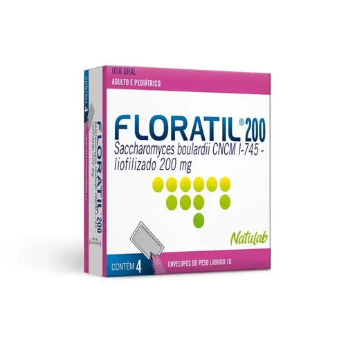 FLORATIL 200MG 4 ENVELOPES 1GR SACCHAROMYCES BOULARDII