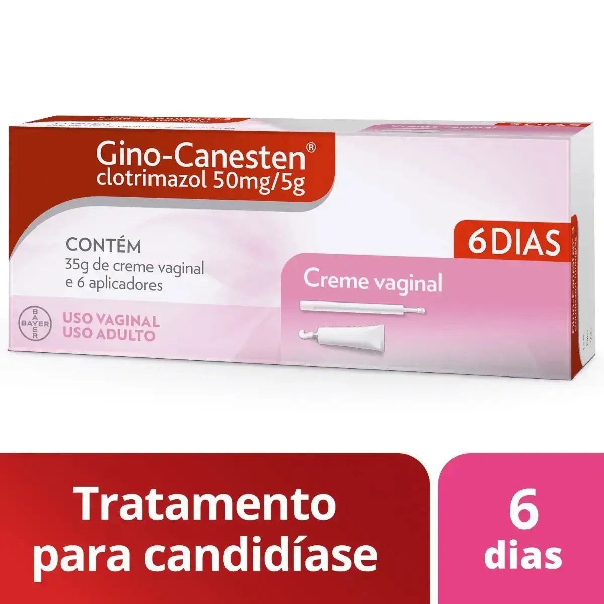 GINO-CANESTEN 10MG/G CREME VAGINAL 35GR + 6 APLICADORES CLOTRIMAZOL