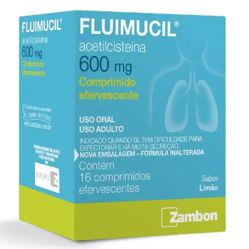 FLUIMUCIL 600MG 16 COMPRIMIDOS EFERVESCENTES ACETILCISTEINA