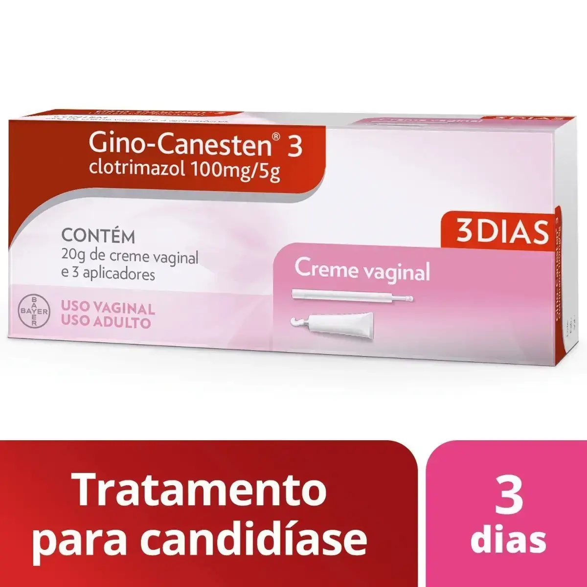 GINO-CANESTEN 3 20MG/G CREME VAGINAL 20GR + 3 APLICADORES CLOTRIMAZOL