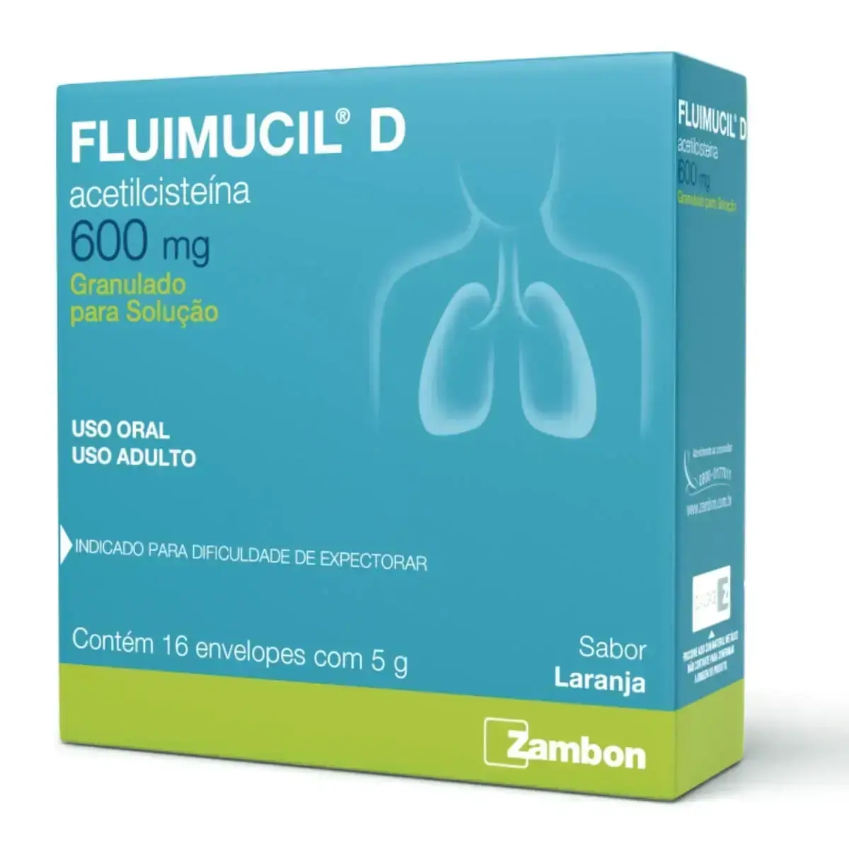 FLUIMUCIL D 600MG 16 ENVELOPES ACETILCISTEINA