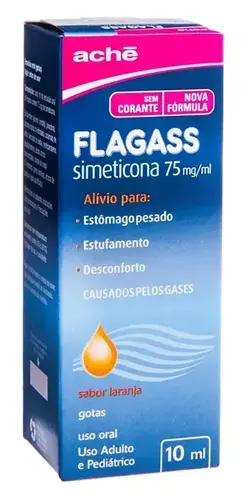 FLAGASS 75MG GOTAS 10ML SABOR LARANJA SIMETICONA