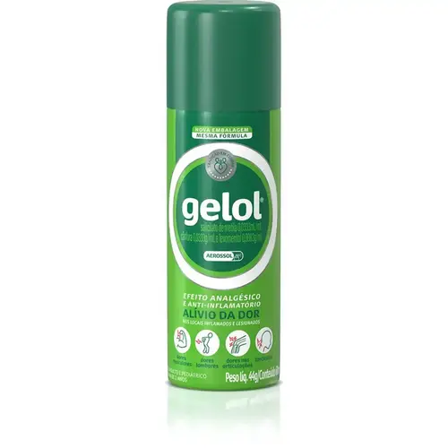 GELOL AEROSSOL 60ML SALICILATO DE METILA + CANFORA + MENTOL